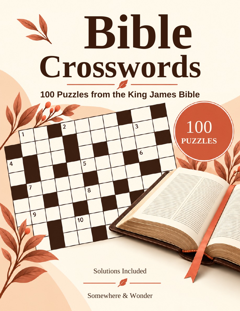 Cover of Bible Crosswords by Somewhere & Wonder
