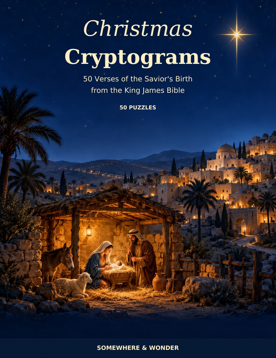 Cover of Christmas Cryptograms by Somewhere & Wonder